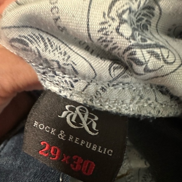 Rock & Republic Jeans Men's SZ 29 X 30 Denim Distressed - Picture 2 of 5